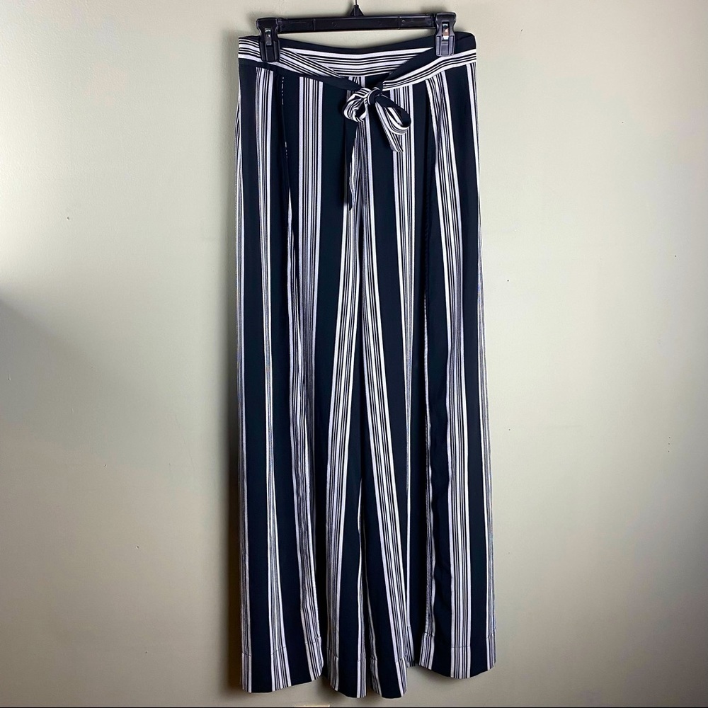 I Jeans By‎ Buffalo: Striped Side Leg Flowy Beach Pants Tie Front Slit Size 4